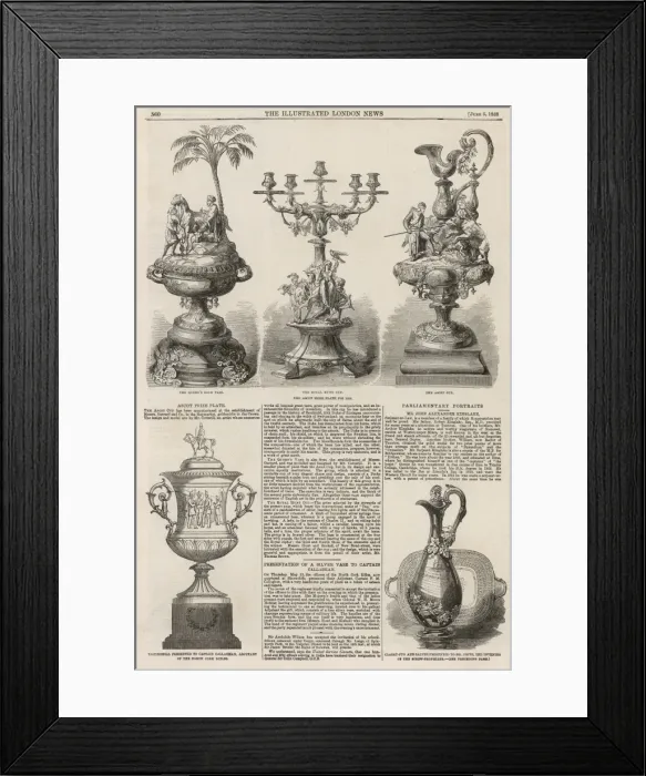 Framed Print : Five presentation vases / cups Framed Print : Five presentation vases / cups