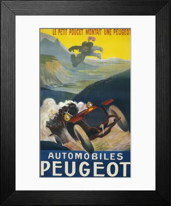 Framed Print : Peugeot Advertisement Framed Print : Peugeot Advertisement