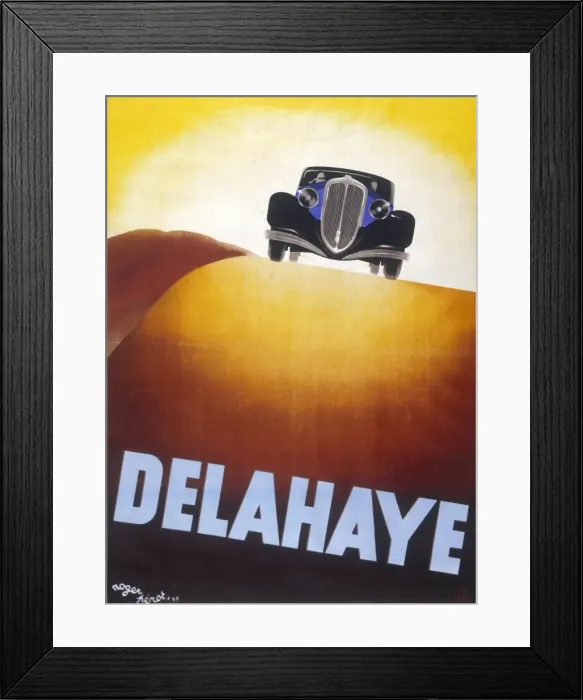 Framed Print : Advert for the Delahaye motor car Framed Print : Advert for the Delahaye motor car