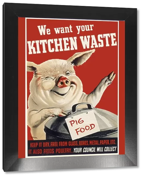 Wartime pig food poster