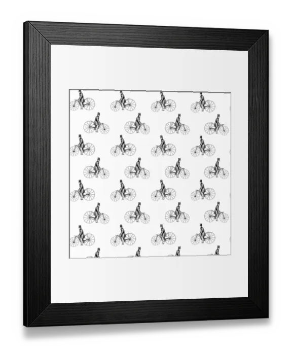 Framed Print : Repeating Pattern - Bicycle Framed Print : Repeating Pattern - Bicycle
