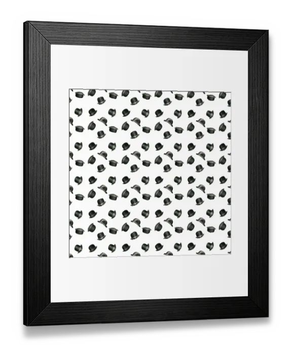 Framed Print : Repeating Pattern - Bowler Hats