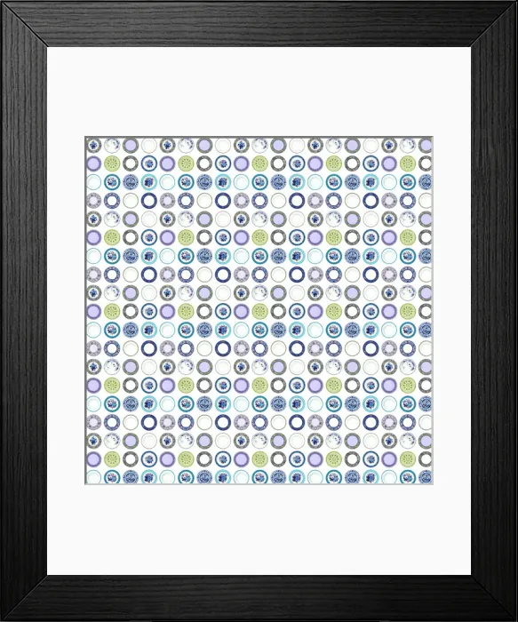 Framed Print : Repeating Pattern - Plates Framed Print : Repeating Pattern - Plates
