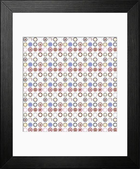 Framed Print : Repeating Pattern - Plates Framed Print : Repeating Pattern - Plates