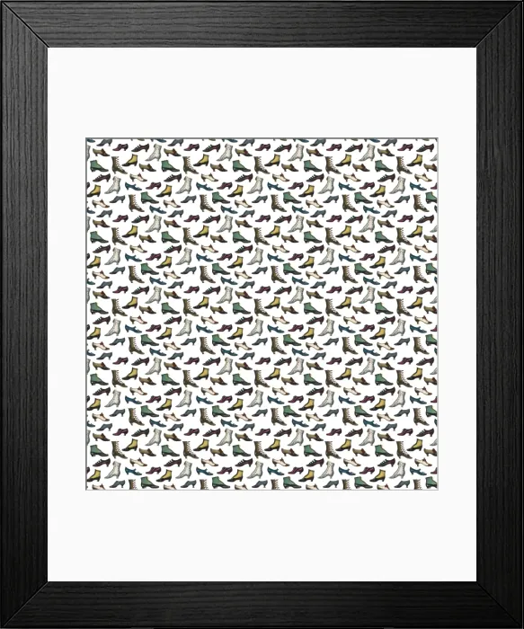 Framed Print : Repeating Pattern - Lilac Shoes Framed Print : Repeating Pattern - Lilac Shoes