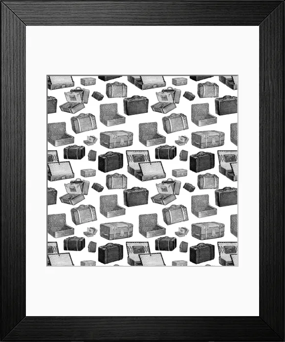 Framed Print : Repeating Pattern - Luggage Framed Print : Repeating Pattern - Luggage