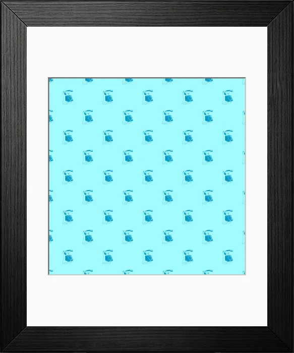 Framed Print : Repeating Pattern - Old Style Telephone Receivers