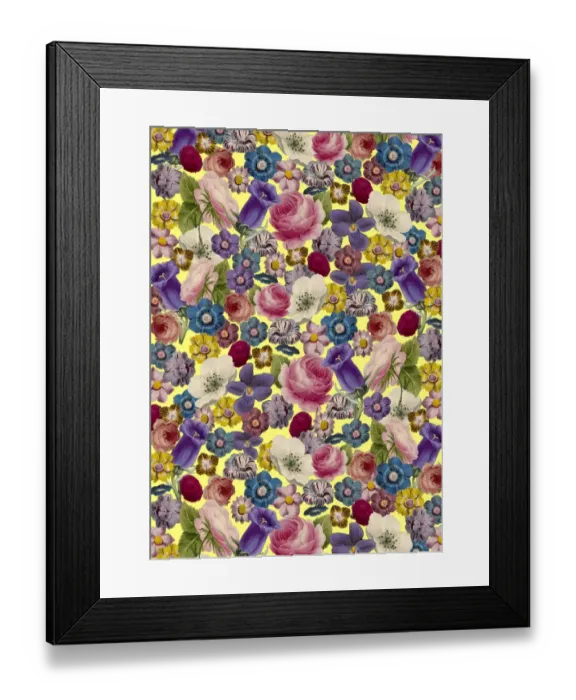 Framed Print : Repeating Pattern - Floral Assemblage Framed Print : Repeating Pattern - Floral Assemblage