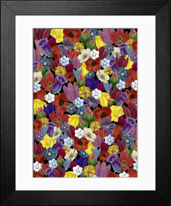 Framed Print : Repeating Pattern - Floral Assemblage Framed Print : Repeating Pattern - Floral Assemblage