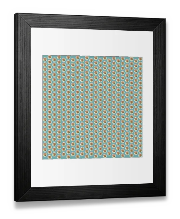 Framed Print : Repeating Pattern - Pink Roses - Circles Framed Print : Repeating Pattern - Pink Roses - Circles