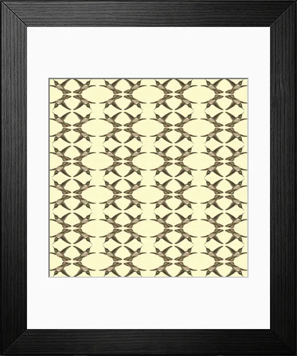 Framed Print : Repeating Pattern - Hummingbirds Framed Print : Repeating Pattern - Hummingbirds