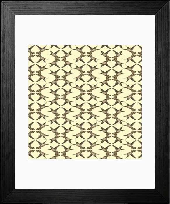 Framed Print : Repeating Pattern - Hummingbirds Framed Print : Repeating Pattern - Hummingbirds