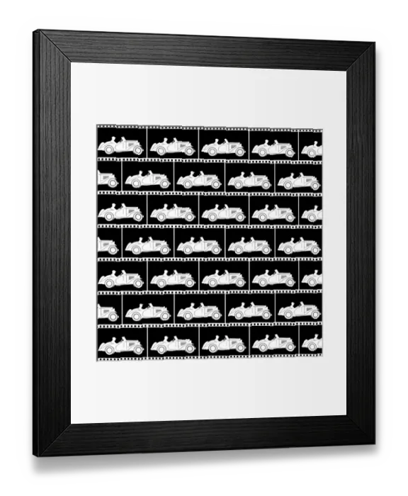 Framed Print : Repeating Pattern - Sports car Framed Print : Repeating Pattern - Sports car