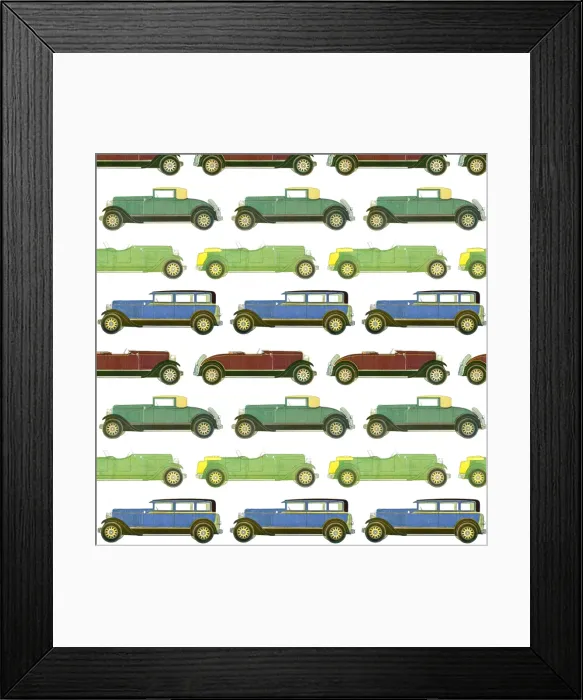 Framed Print : Repeating Pattern - Car / Motoring Framed Print : Repeating Pattern - Car / Motoring