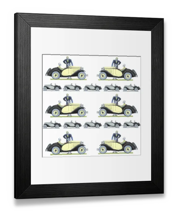 Framed Print : Repeating Pattern - Car / Motoring Framed Print : Repeating Pattern - Car / Motoring