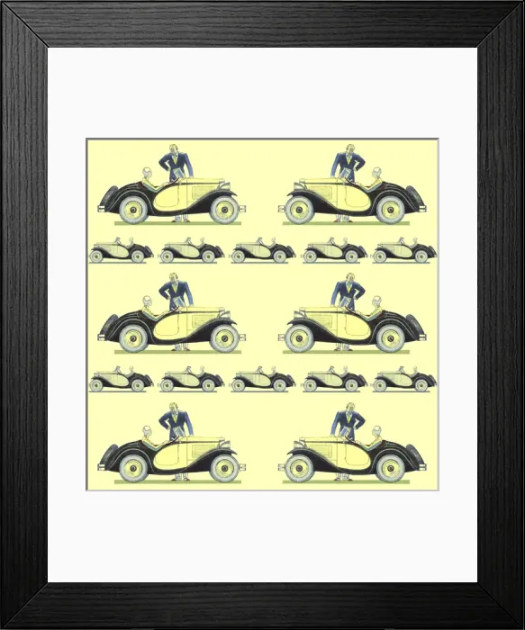 Framed Print : Repeating Pattern - Car / Motoring Framed Print : Repeating Pattern - Car / Motoring