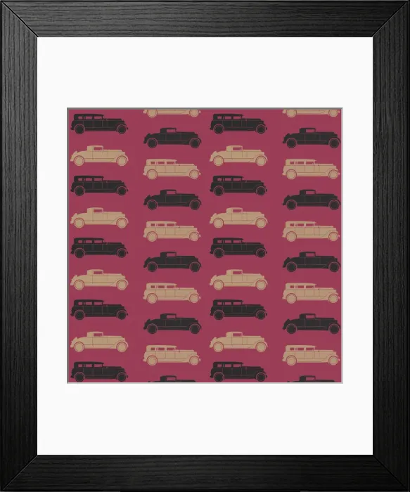 Framed Print : Repeating Pattern - Car / Motoring Framed Print : Repeating Pattern - Car / Motoring