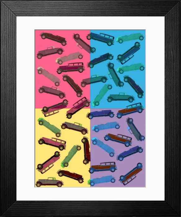 Framed Print : Repeating Pattern - Car / Motoring Framed Print : Repeating Pattern - Car / Motoring
