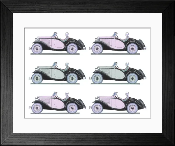 Framed Print : Repeating Pattern - Car / Motoring Framed Print : Repeating Pattern - Car / Motoring