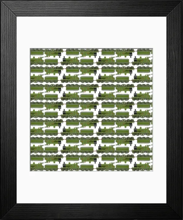 Framed Print : Repeating Pattern - Train / Steam Engine Framed Print : Repeating Pattern - Train / Steam Engine
