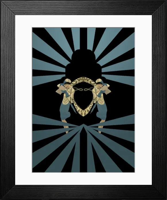 Framed Print : Repeating Pattern - Fashionable Women Framed Print : Repeating Pattern - Fashionable Women