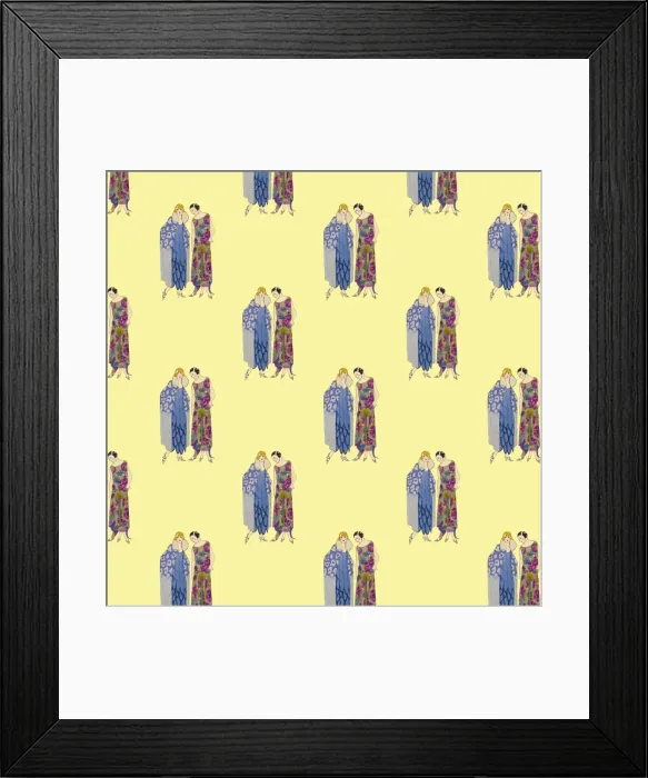 Framed Print : Repeating Pattern - Fashionable Women Framed Print : Repeating Pattern - Fashionable Women