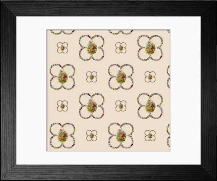 Framed Print : Repeating Pattern - Roses Framed Print : Repeating Pattern - Roses