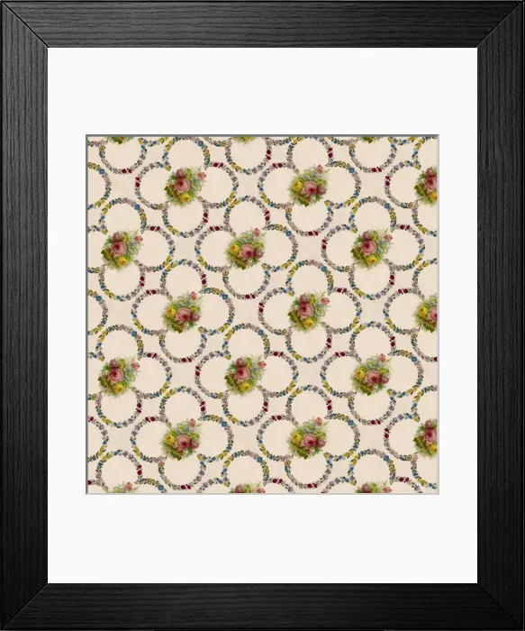 Framed Print : Repeating Pattern - Roses Framed Print : Repeating Pattern - Roses