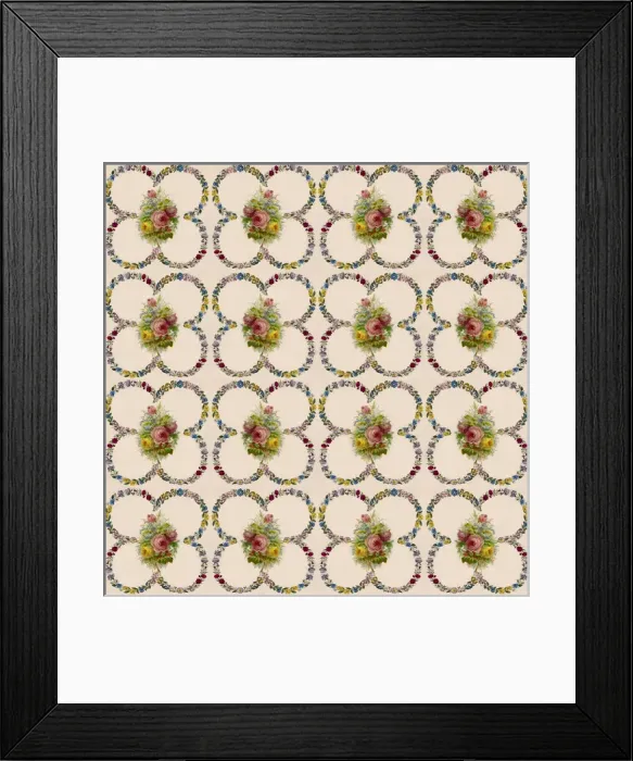 Framed Print : Repeating Pattern - Roses