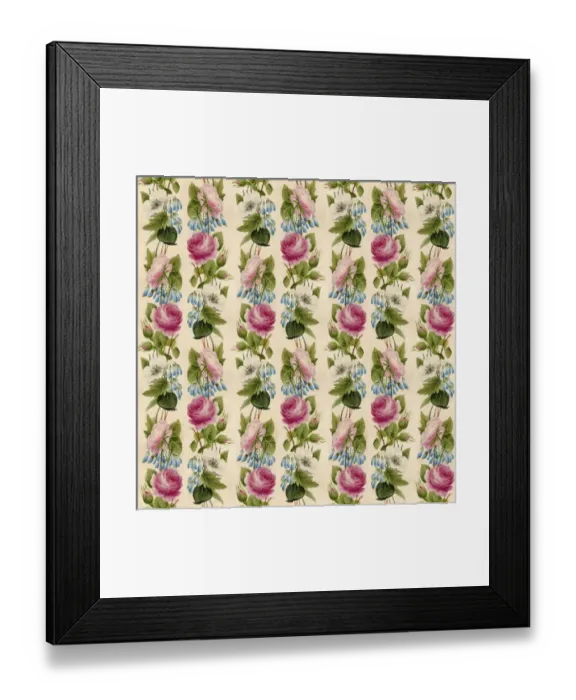 Framed Print : Repeating Pattern - Roses Framed Print : Repeating Pattern - Roses