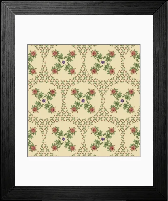 Framed Print : Repeating Pattern - Roses Framed Print : Repeating Pattern - Roses