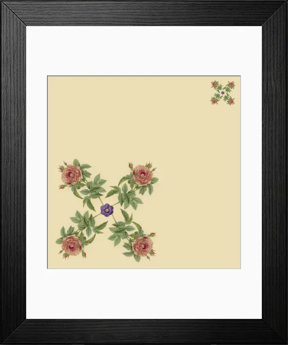 Framed Print : Roses in a cross shape Framed Print : Roses in a cross shape