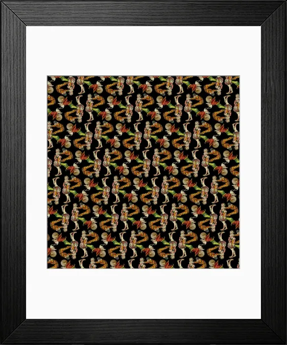 Framed Print : Repeating Pattern - circus clowns perform balancing act Framed Print : Repeating Pattern - circus clowns perform balancing act
