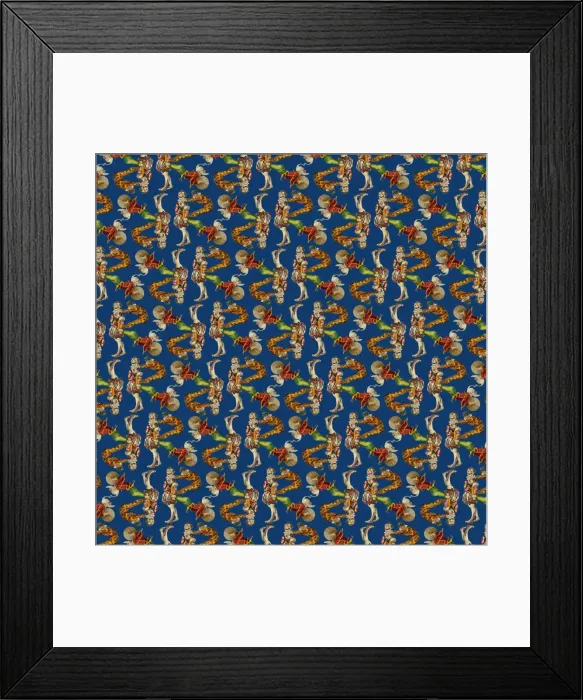 Framed Print : Repeating Pattern - circus clowns perform balancing act Framed Print : Repeating Pattern - circus clowns perform balancing act