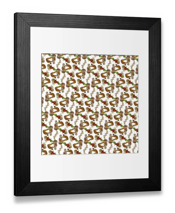 Framed Print : Repeating Pattern - circus clowns perform balancing act Framed Print : Repeating Pattern - circus clowns perform balancing act