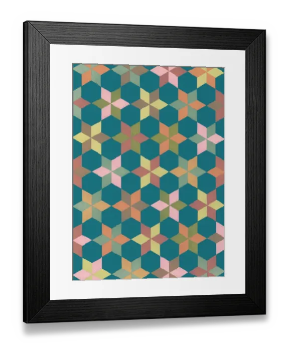 Framed Print : Repeating Pattern - geometrical stars Framed Print : Repeating Pattern - geometrical stars