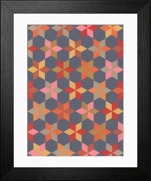 Framed Print : Repeating Pattern - geometrical stars Framed Print : Repeating Pattern - geometrical stars
