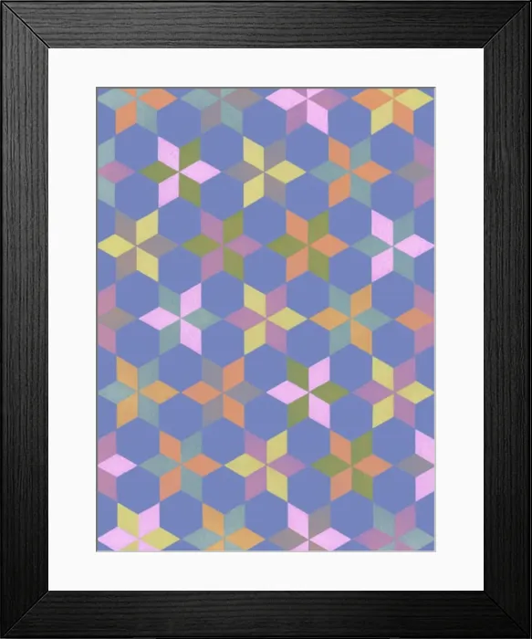 Framed Print : Repeating Pattern - geometrical stars Framed Print : Repeating Pattern - geometrical stars