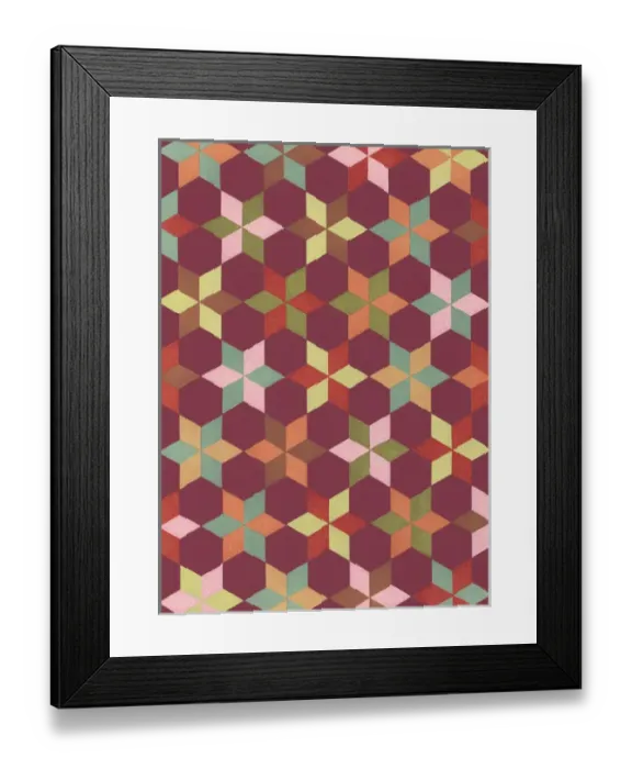 Framed Print : Repeating Pattern - geometrical stars Framed Print : Repeating Pattern - geometrical stars