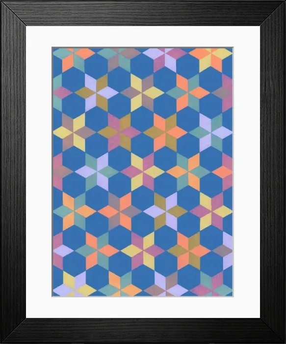 Framed Print : Repeating Pattern - geometrical stars Framed Print : Repeating Pattern - geometrical stars