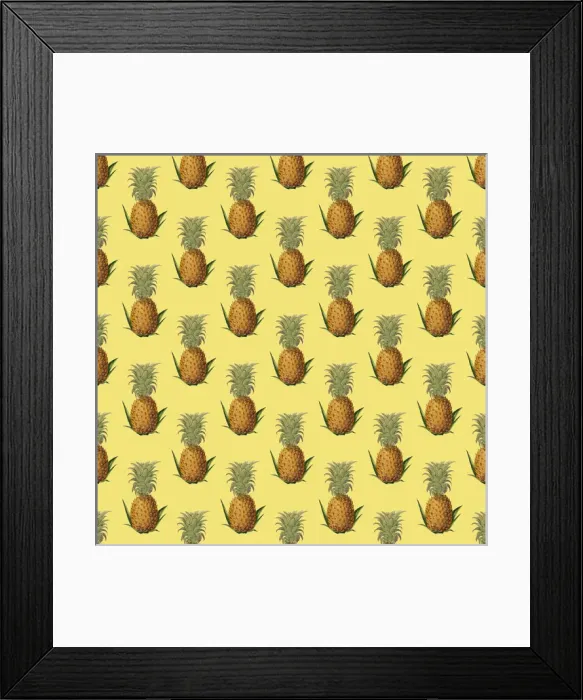 Framed Print : Repeating Pattern - Pineapples Framed Print : Repeating Pattern - Pineapples