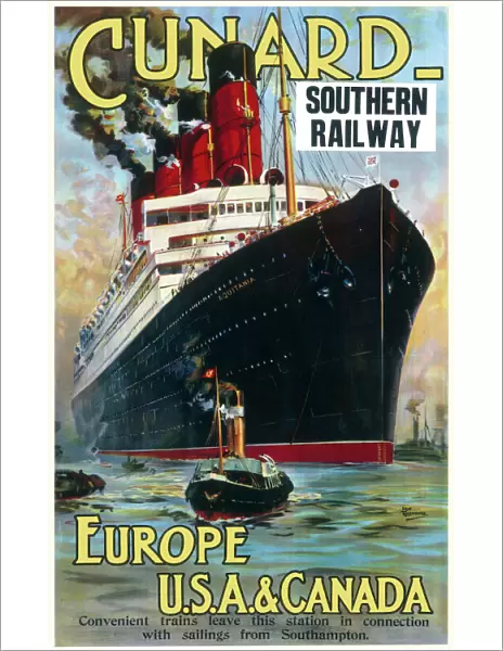 Cunard travel Poster
