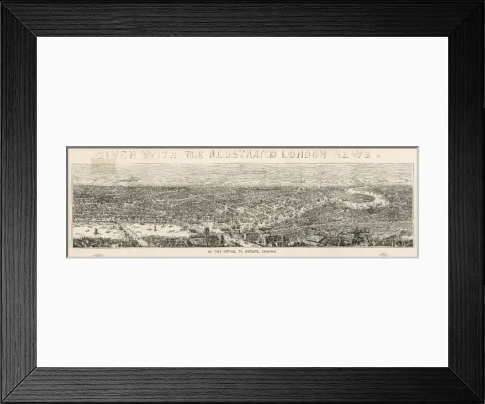 Framed Print : Panorama of London 1845 Framed Print : Panorama of London 1845