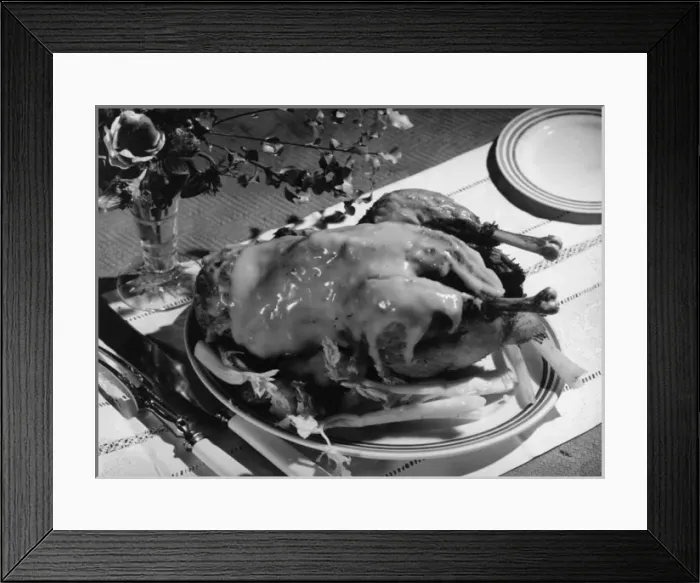 Framed Print : Roast Chicken and Sauce Framed Print : Roast Chicken and Sauce