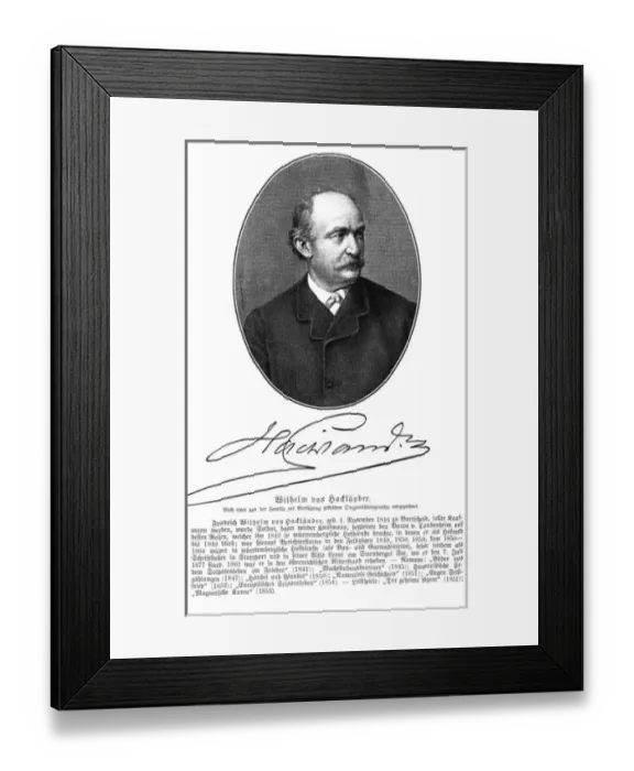 Framed Print : Fried. Wil. Hacklander Framed Print : Fried. Wil. Hacklander