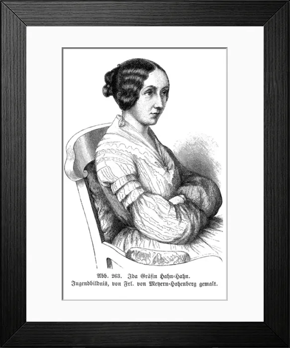 Framed Print : Ida Grafin Hahn-Hahn Framed Print : Ida Grafin Hahn-Hahn