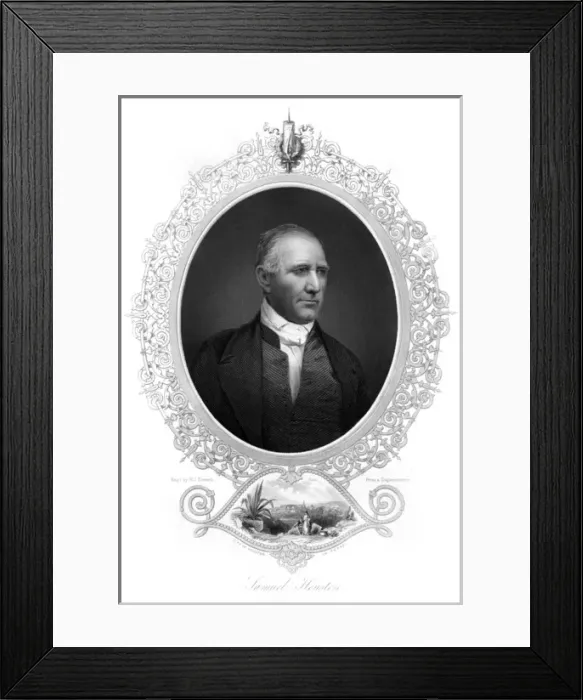 Framed Print : Samuel Houston Framed Print : Samuel Houston