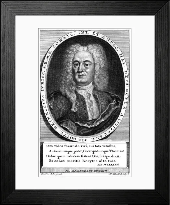 Framed Print : Johann Gottlieb Heinecke Framed Print : Johann Gottlieb Heinecke