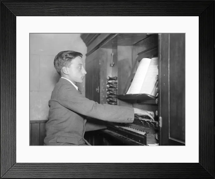 Framed Print : Boy Organist Framed Print : Boy Organist