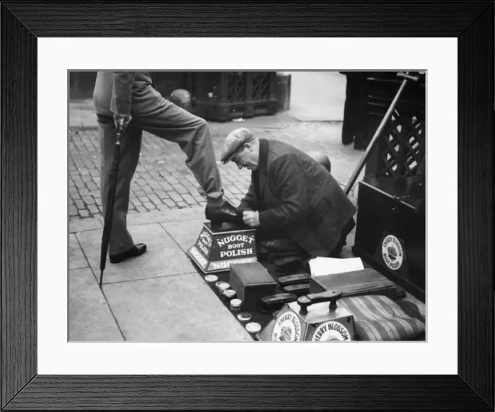 Framed Print : Charing Cross Shoeblack Framed Print : Charing Cross Shoeblack